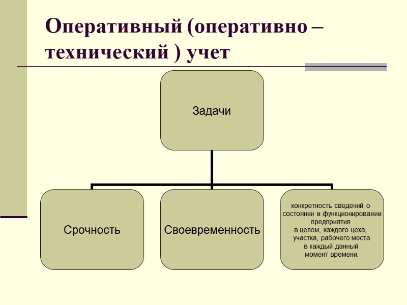 Оперативный (оперативно – технический ) учет
